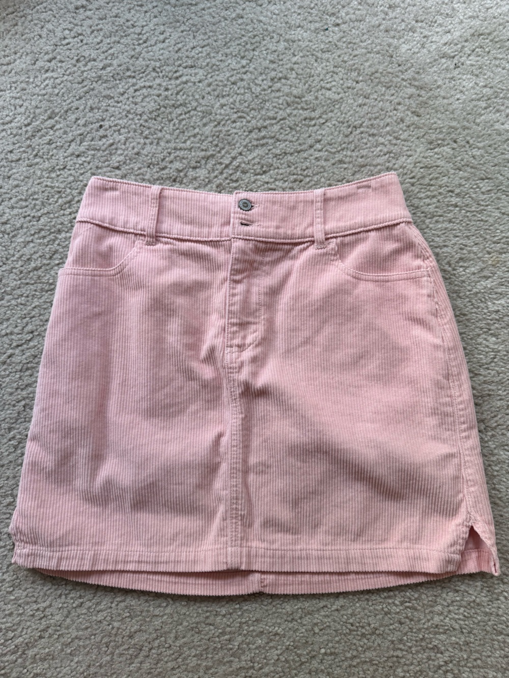 Hollister Light Pink Corduroy Mini Skirt